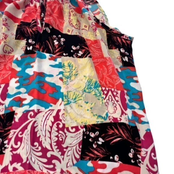 Renee C. Top Women's Size Small Sleeveless Tank‎ Blouse PATCHWORK BOHO COASTAL - Picture 3 of 10